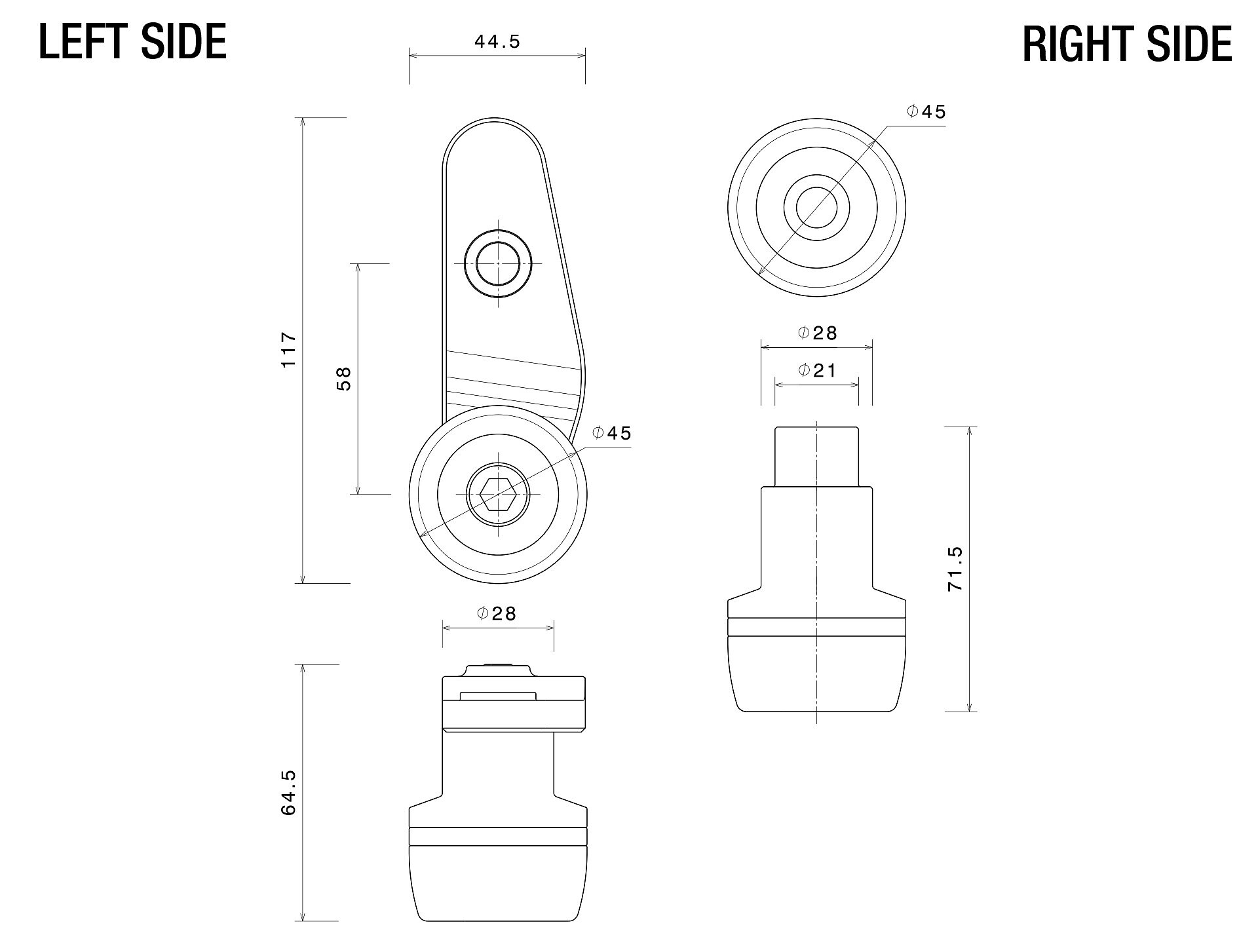 Side sliders kit