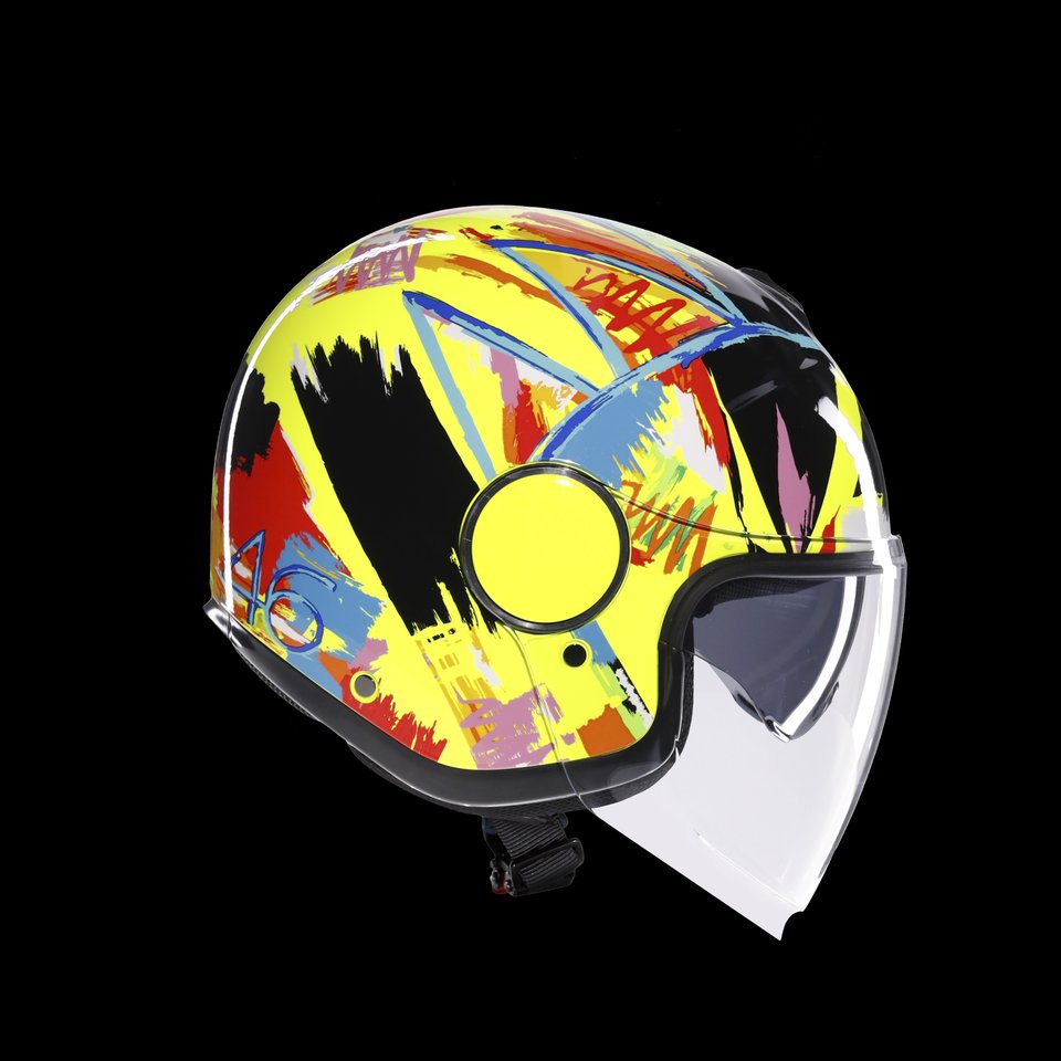 ETERES ROSSI WINTER TEST 2019 - MOTORBIKE OPEN FACE HELMET E2206