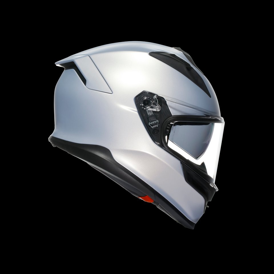 K7 MPLK MONO MATT PRISMA SILVER - MOTORBIKE FULL FACE HELMET E2206