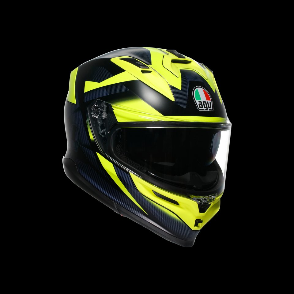 K7 MPLK GLIMPSE MATT BLACK/YELLOW FLUO - MOTORBIKE FULL FACE HELMET E2206