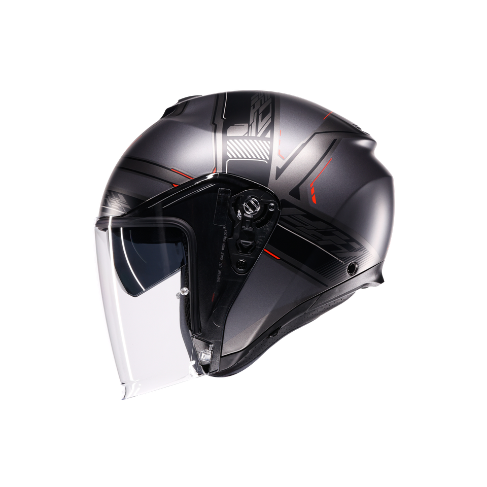 AGV Irides E2206 - Zagabria Matt Gunmetal/red
