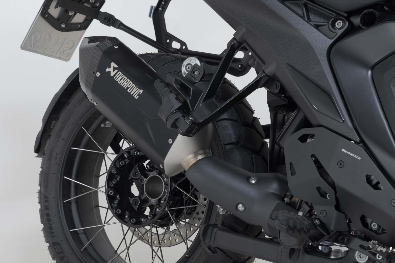 SW-Motech Akrapovic Slip ON Exhaust System Black. BMW R 1300 GS (23-), R 1300 GS ADV (24-).