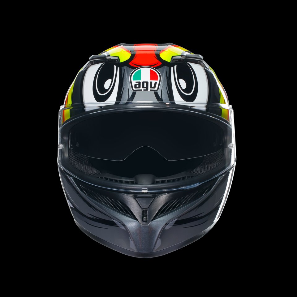 K3 BIRDY 2.0 GREY/YELLOW/RED - MOTORBIKE FULL FACE HELMET E2206
