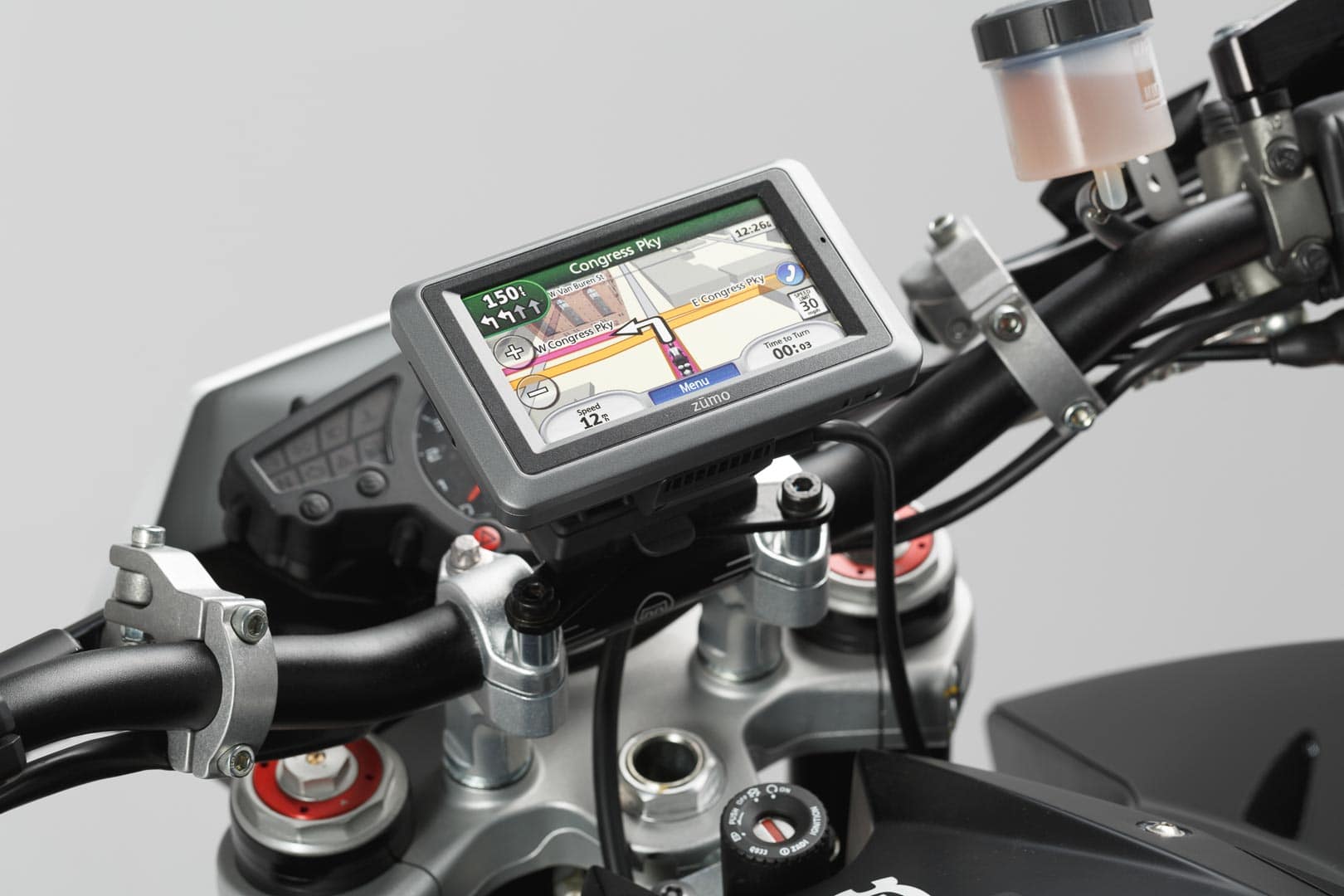 SW-Motech GPS Mount FOR Handlebar Black. Shock Absorbent.