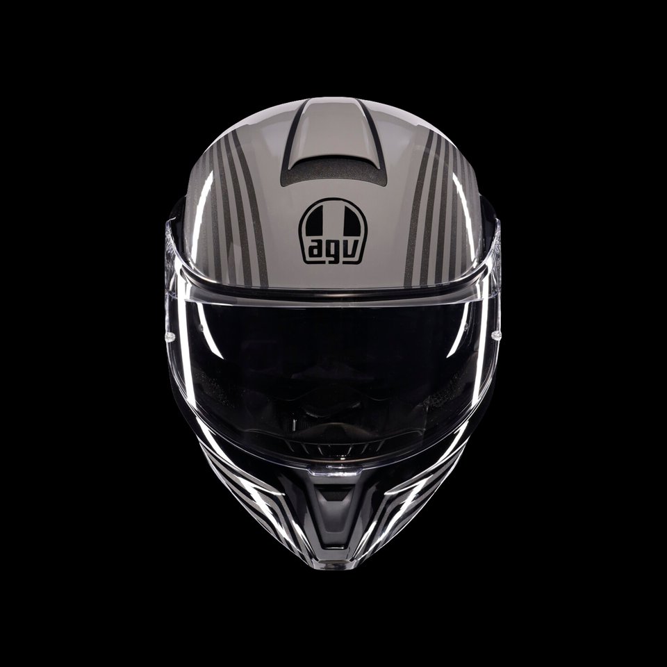 STREETMODULAR ISEO GREY/BLACK - MOTORBIKE FLIP UP HELMET E2206