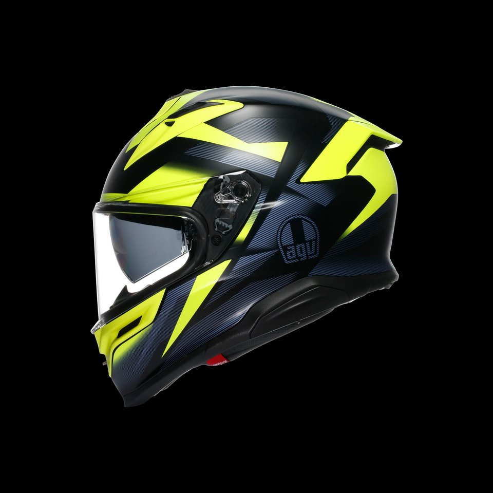 K7 MPLK GLIMPSE MATT BLACK/YELLOW FLUO - MOTORBIKE FULL FACE HELMET E2206
