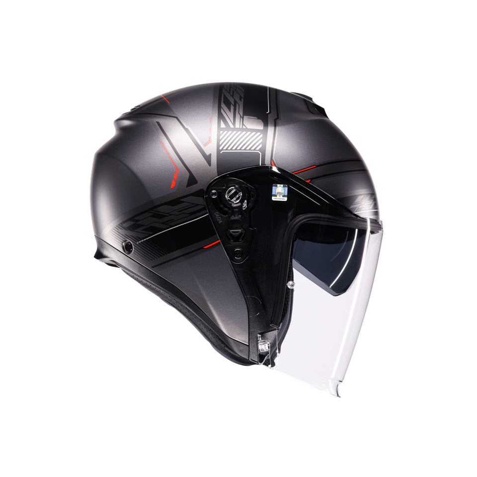 AGV Irides E2206 - Zagabria Matt Gunmetal/red