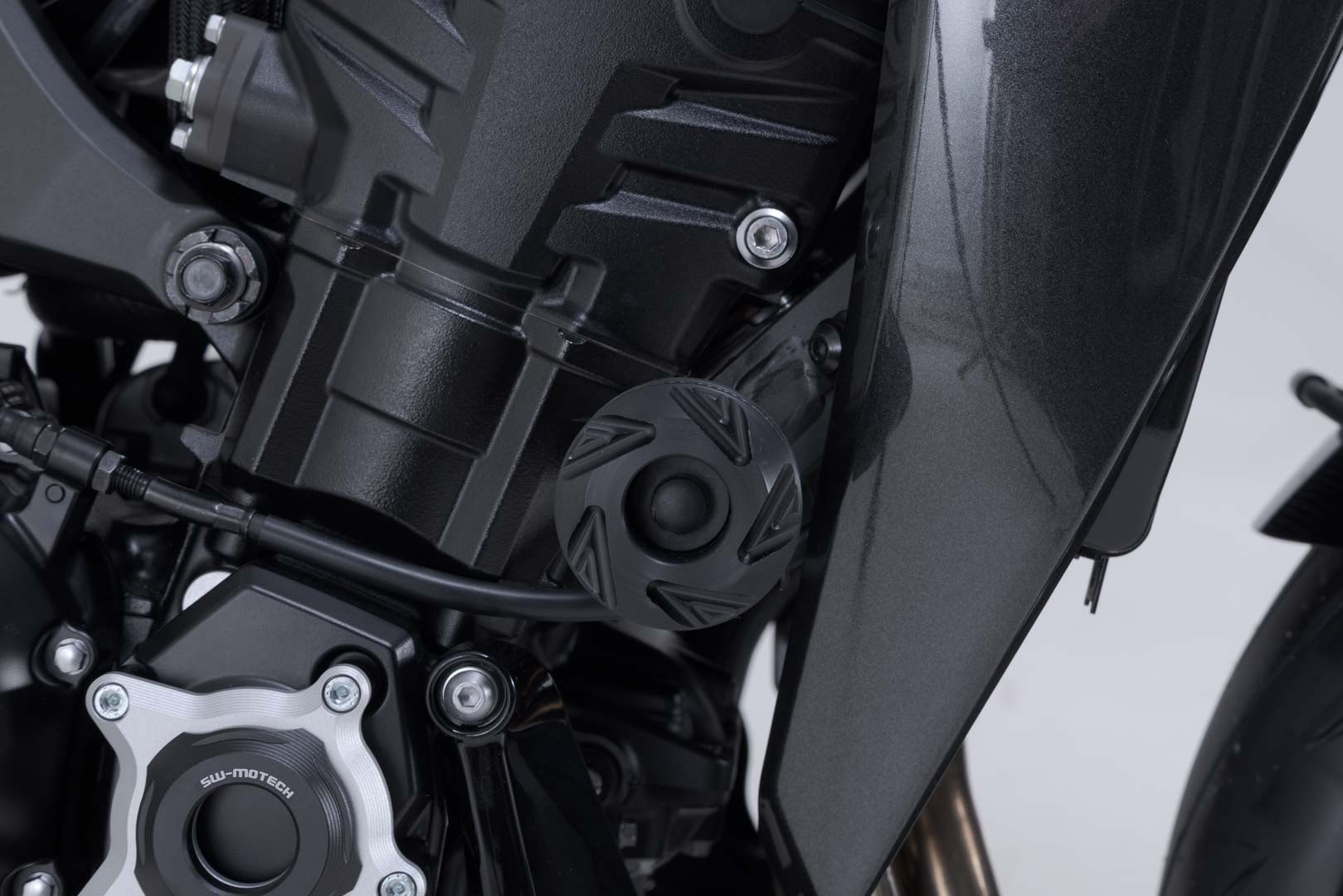 SW-Motech Frame Slider KIT Black. Kawasaki Z900 Models (16-), Z1100 (25-).