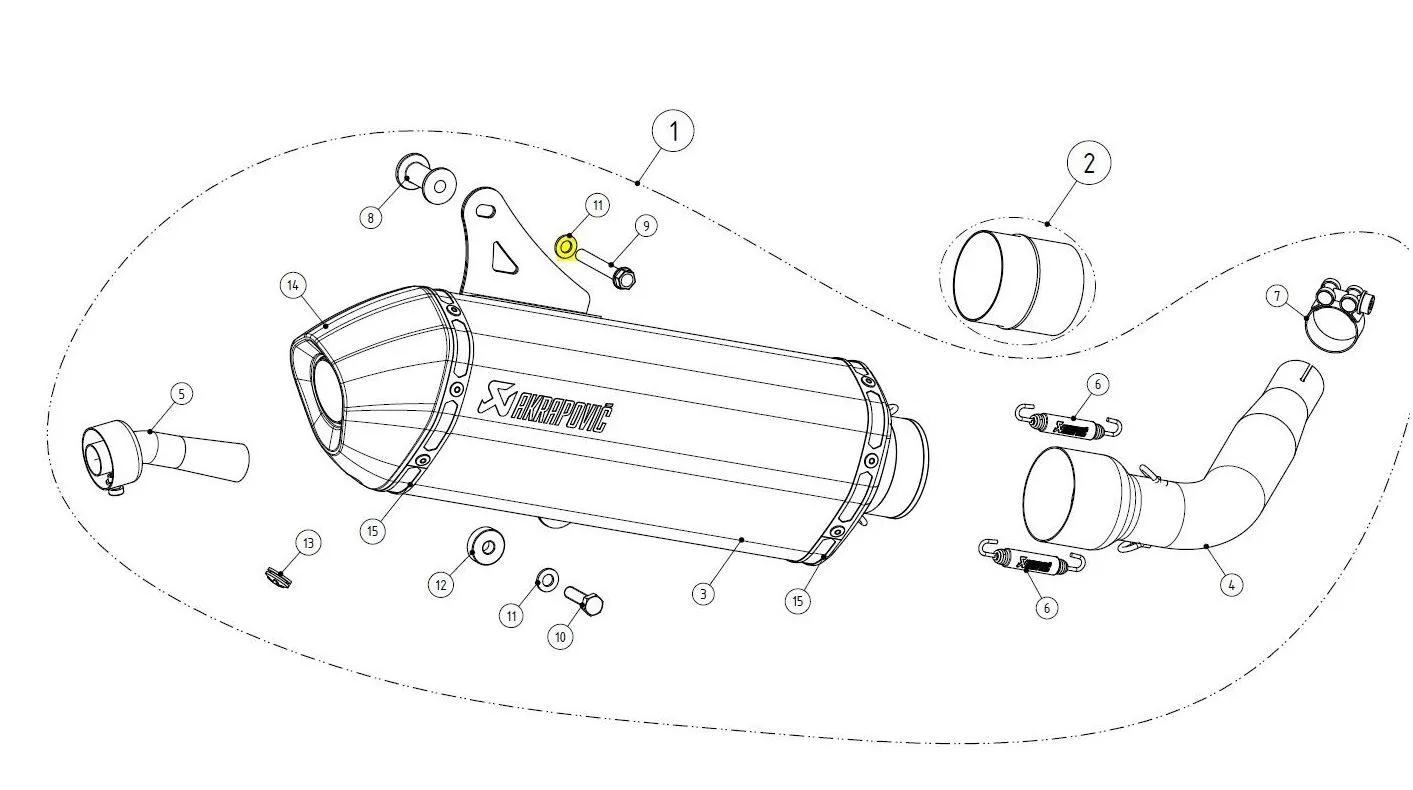 Akrapovič P-DR4 (washer SS)