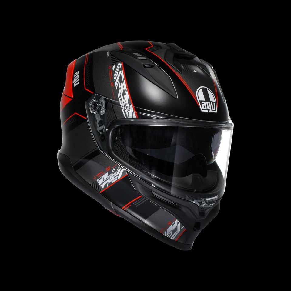 K7 MPLK KYBER MATT BLACK/RED - MOTORBIKE FULL FACE HELMET E2206