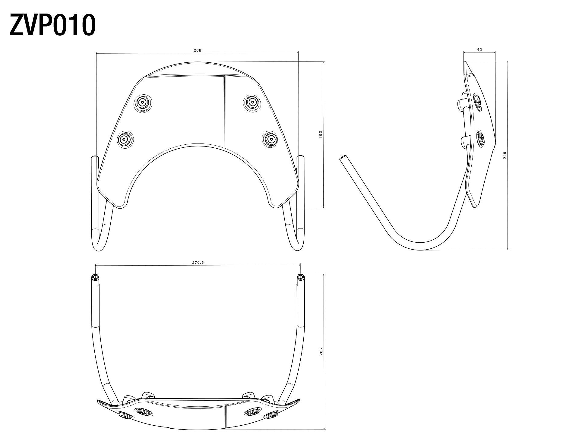 Headlight fairing with Mounting kit