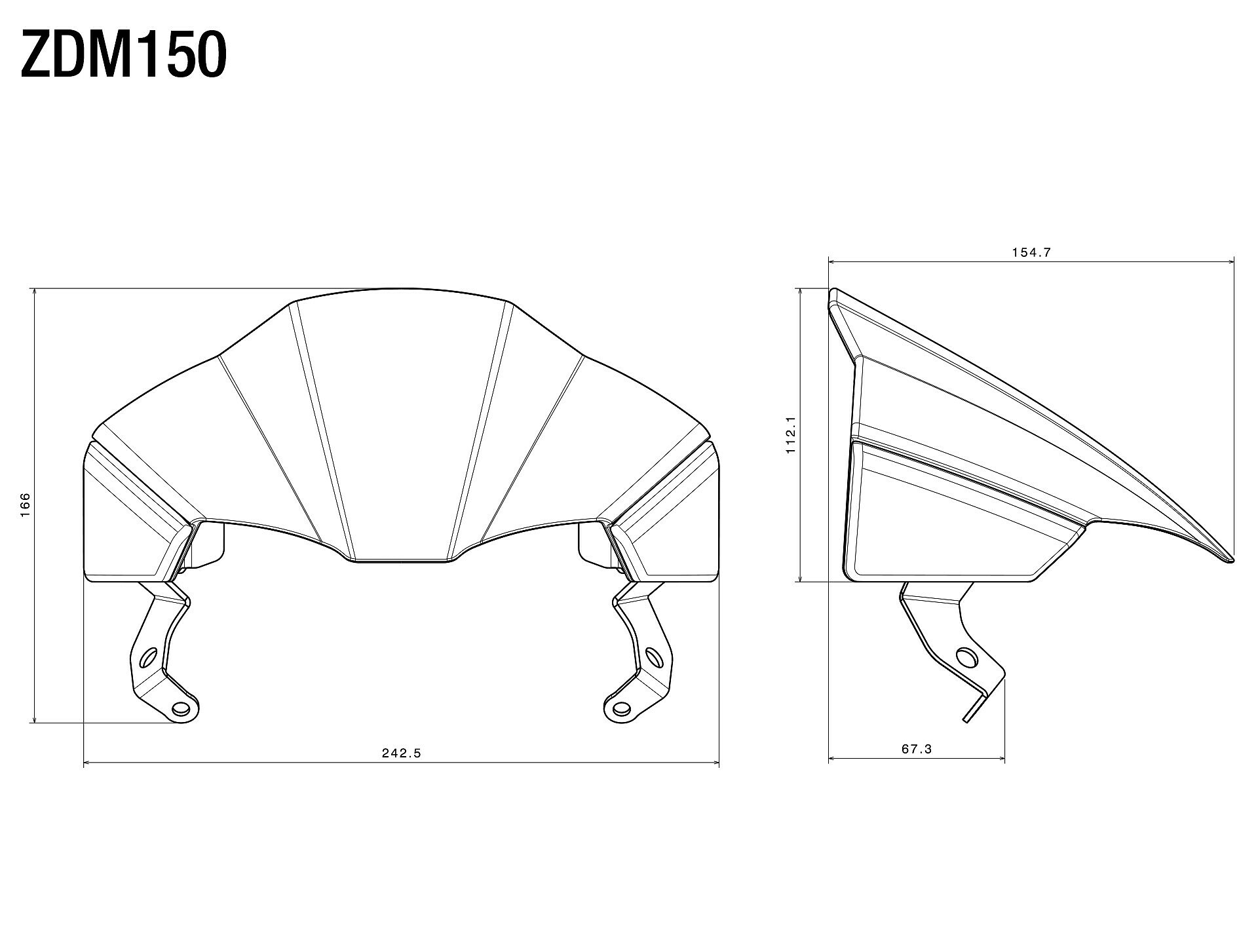 Headlight fairing with Mounting kit