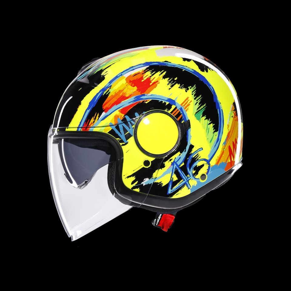 ETERES ROSSI WINTER TEST 2019 - MOTORBIKE OPEN FACE HELMET E2206