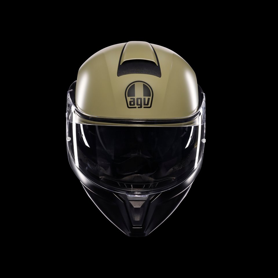 STREETMODULAR MONO MATT PASTELLO GREEN/BLACK - MOTORBIKE FLIP UP HELMET E2206