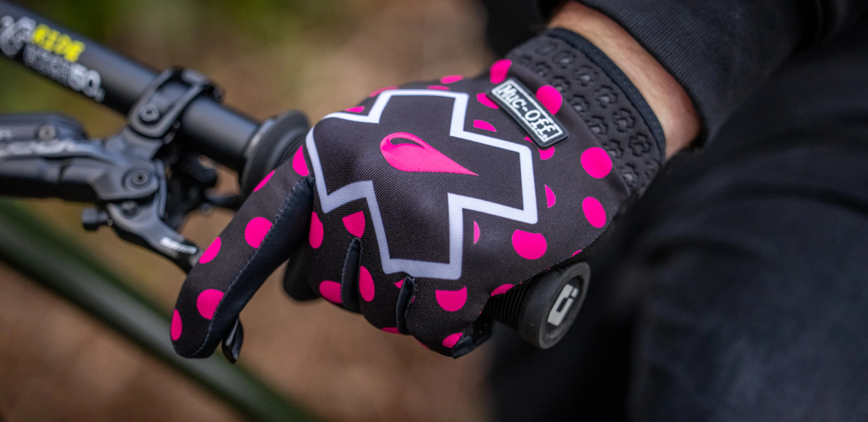 Muc-Off Riders Gloves - Pink Polka