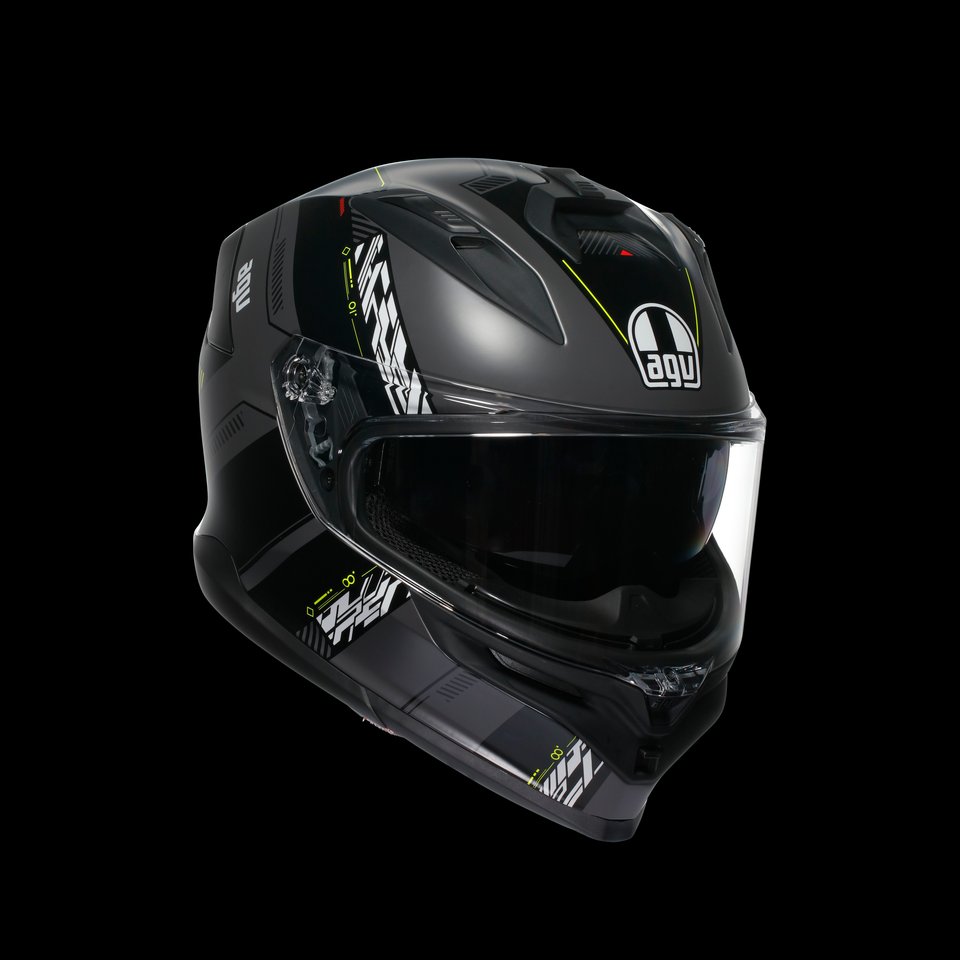 K7 MPLK KYBER MATT GREY/YELLOW FLUO - MOTORBIKE FULL FACE HELMET E2206