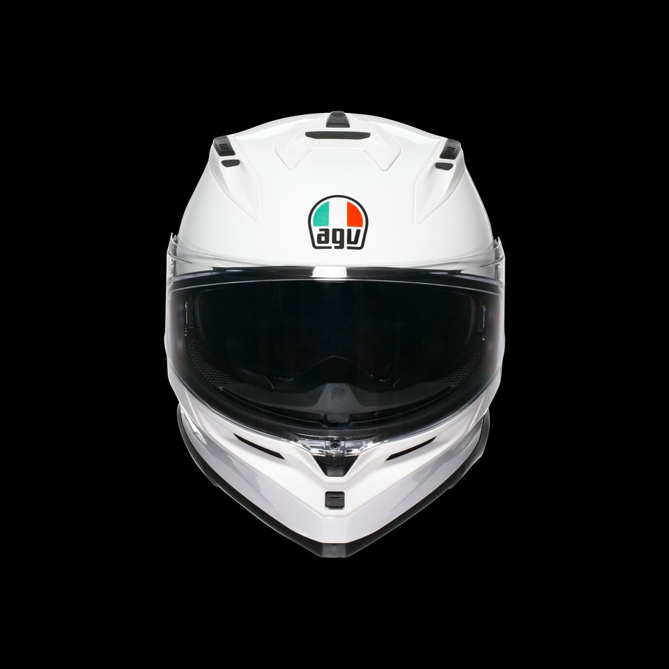 K7 MPLK MONO WHITE - MOTORBIKE FULL FACE HELMET E2206