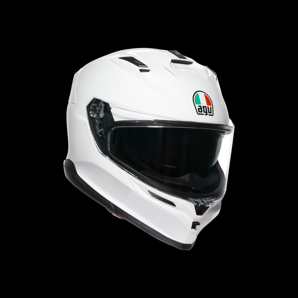 K7 MPLK MONO WHITE - MOTORBIKE FULL FACE HELMET E2206