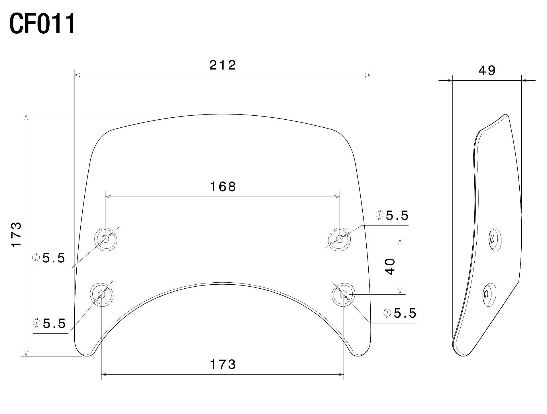 Low headlight fairing