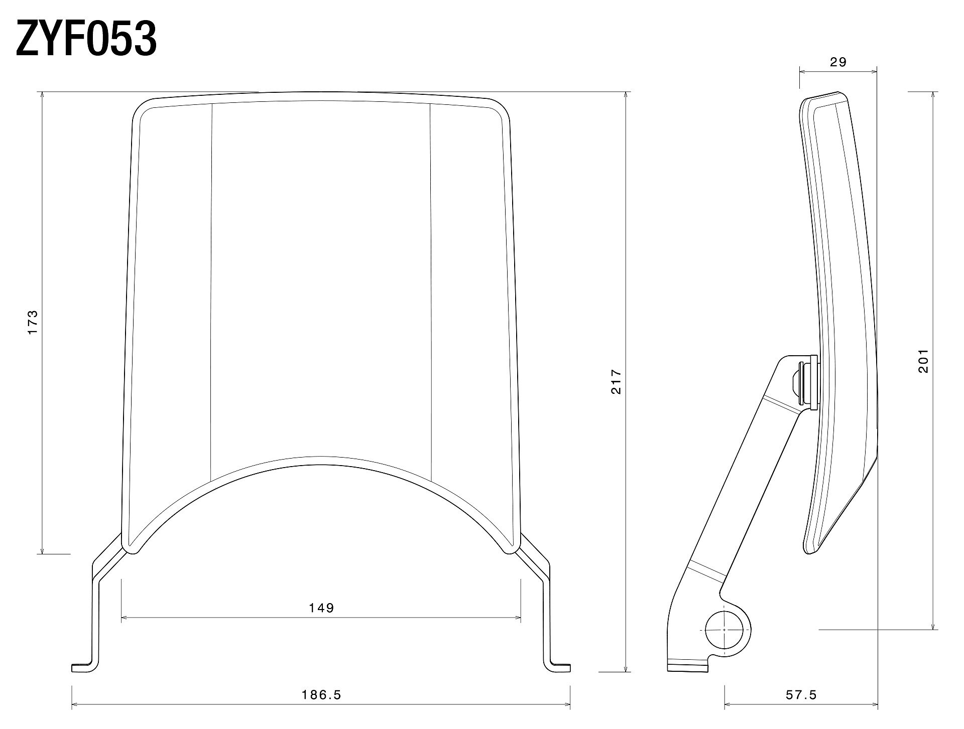 Headlight fairing with Mounting kit