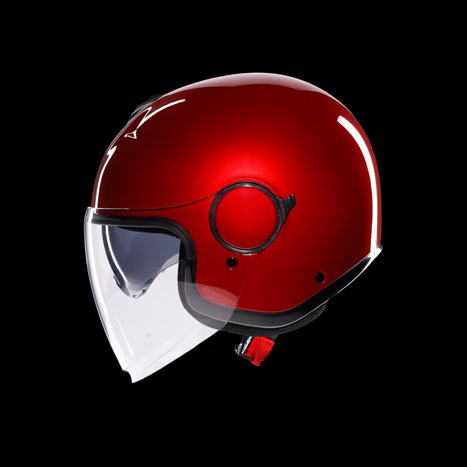 ETERES MONO CORSA RED - MOTORBIKE OPEN FACE HELMET E2206