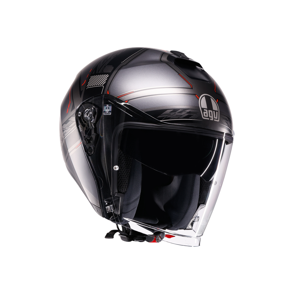 AGV Irides E2206 - Zagabria Matt Gunmetal/red