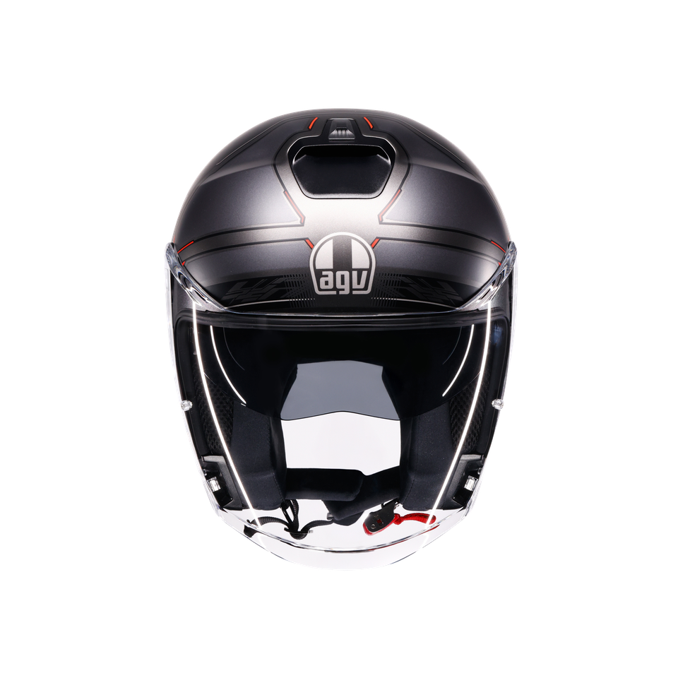 AGV Irides E2206 - Zagabria Matt Gunmetal/red