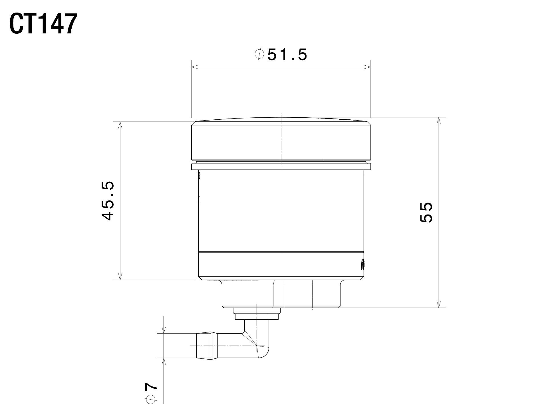 Pure Front brake fluid reservoir