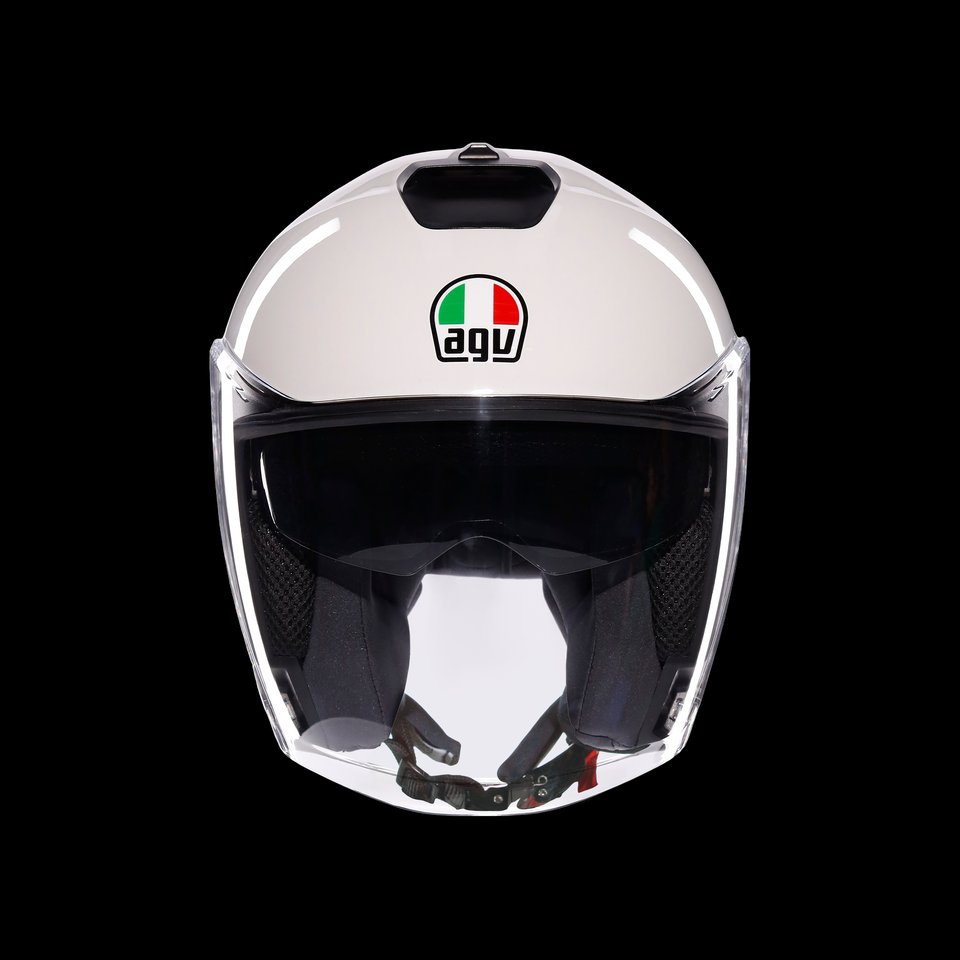 IRIDES MONO MATERIA WHITE - MOTORBIKE OPEN FACE HELMET E2206