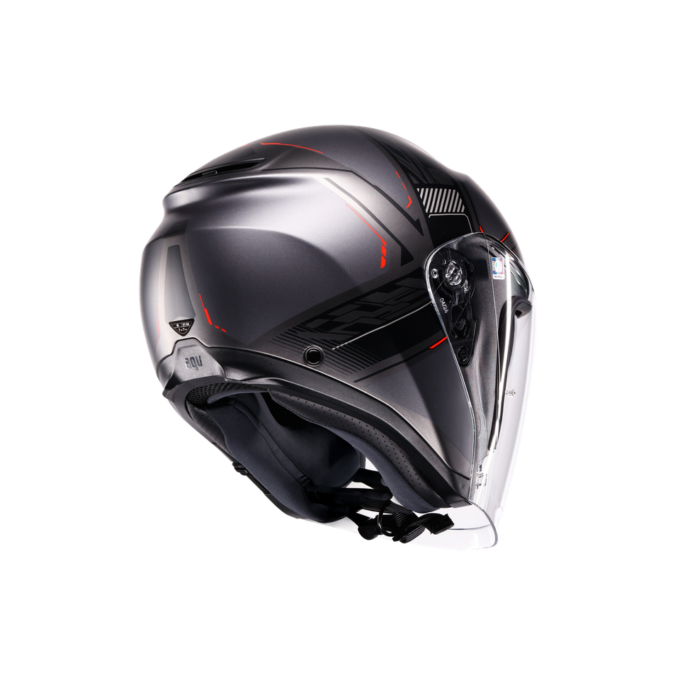 AGV Irides E2206 - Zagabria Matt Gunmetal/red