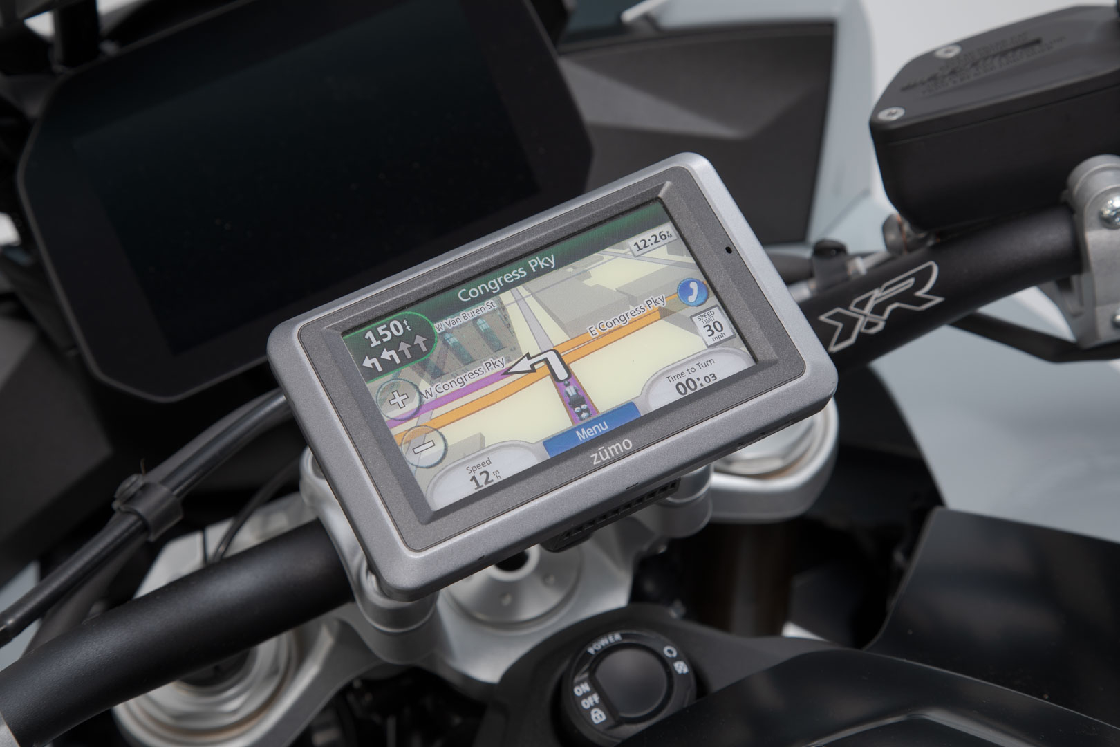 SW-Motech GPS Mount FOR Handlebar Black. BMW Models.