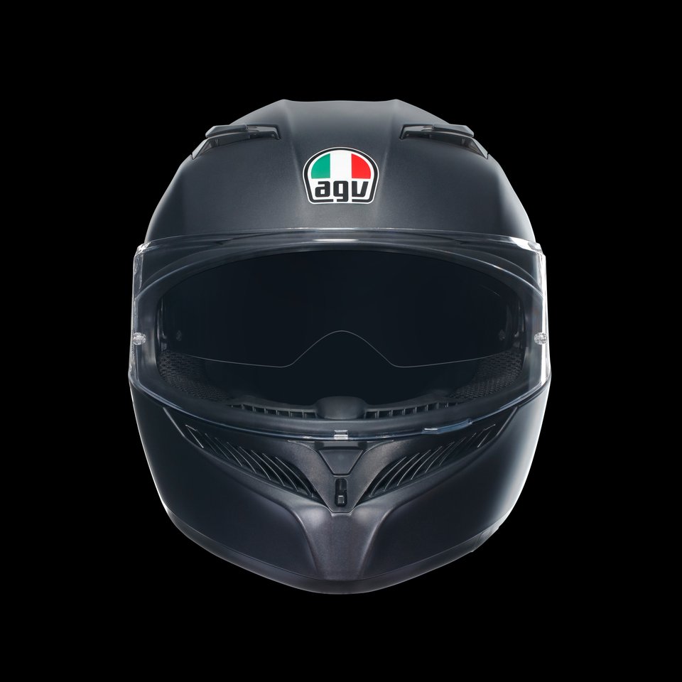 K3 MATT BLACK - MOTORBIKE FULL FACE HELMET E2206