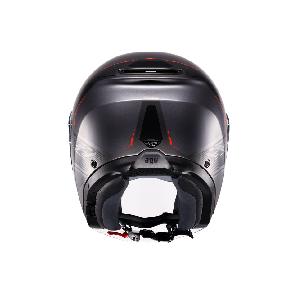AGV Irides E2206 - Zagabria Matt Gunmetal/red