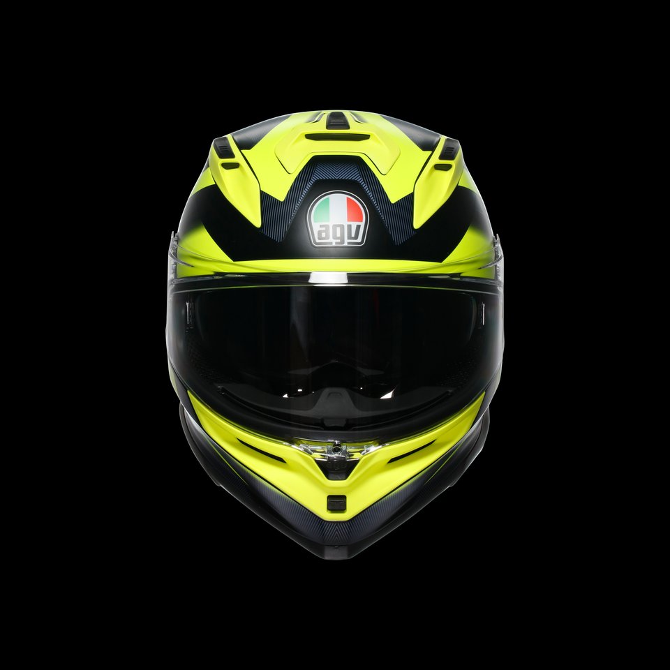 K7 MPLK GLIMPSE MATT BLACK/YELLOW FLUO - MOTORBIKE FULL FACE HELMET E2206