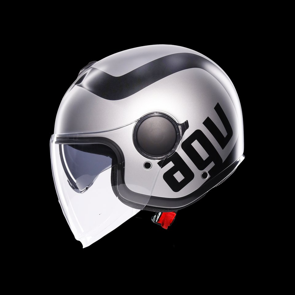 ETERES RIMINI MATT GREY/BLACK - MOTORBIKE OPEN FACE HELMET E2206